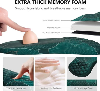 Ergonomic Memory Foam Mouse Pad with Wrist Rest - Pain Relief Support