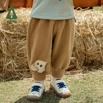 New Animal Embroidery Cotton Kids Pants