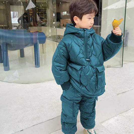 Kinder-Jungen-Kleidungssets, 2-teilig, Winteranzüge