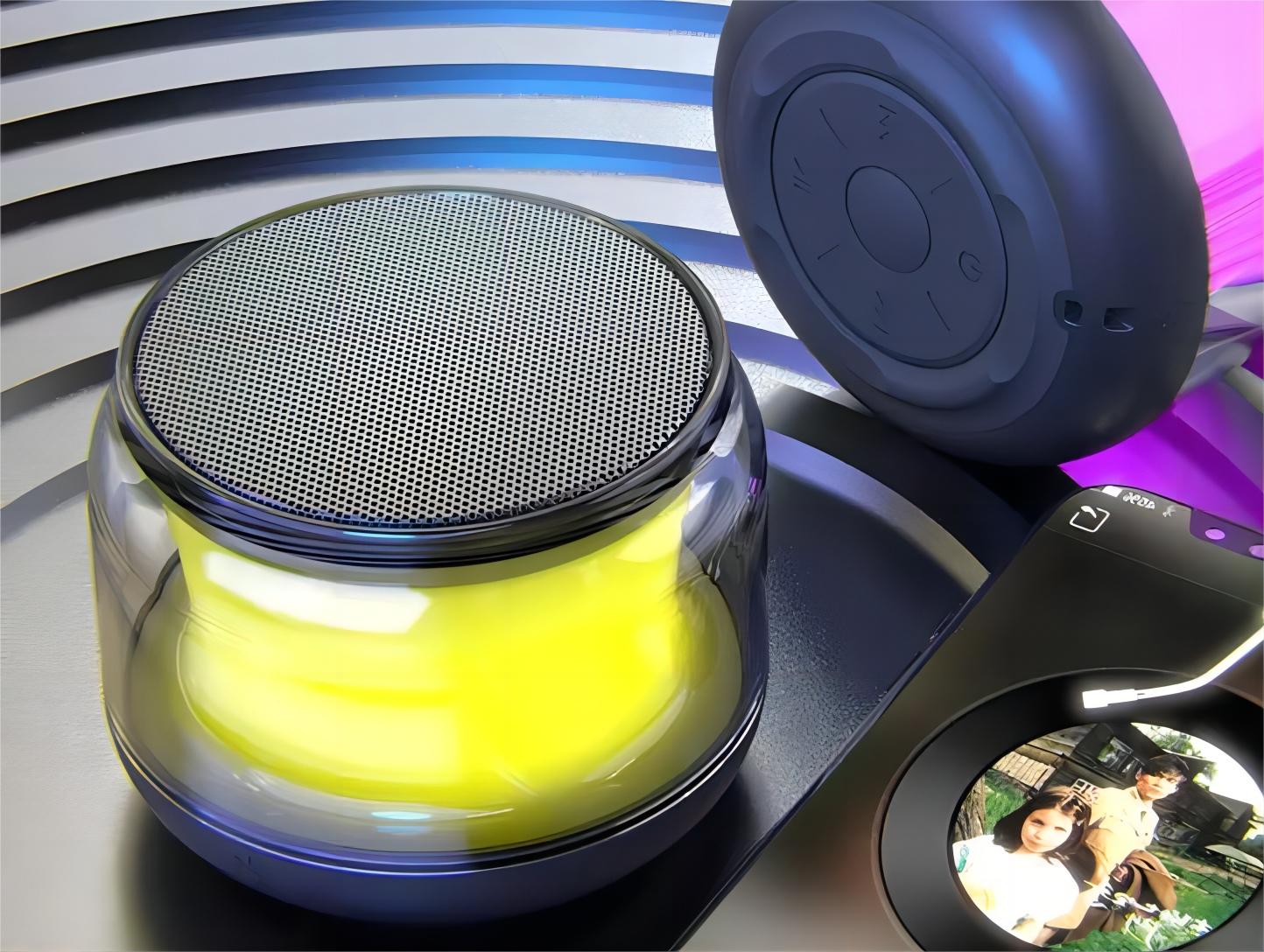 Neuer Bluetooth-Lautsprecher, tragbarer Subwoofer, bunte Lichter