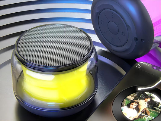 Nouveau Haut-parleur Bluetooth caisson de basses Portable lumières colorées