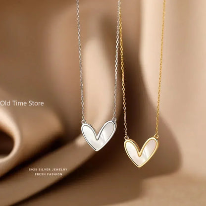 Minimalist Gold-Plated Heart Shell Necklace