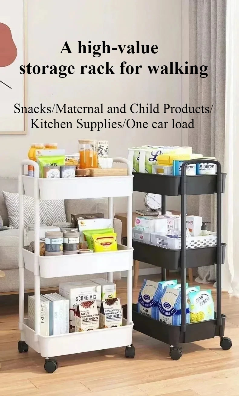 Multi-Layer Kitchen Floor Bedroom Trolley Rack