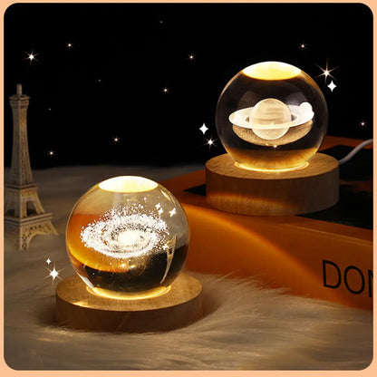 Galaxy Astronaut Ball Night Light -  Planet Bedside Lamp