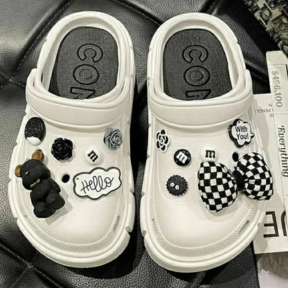 Summer tooling platform sandals cave slippers