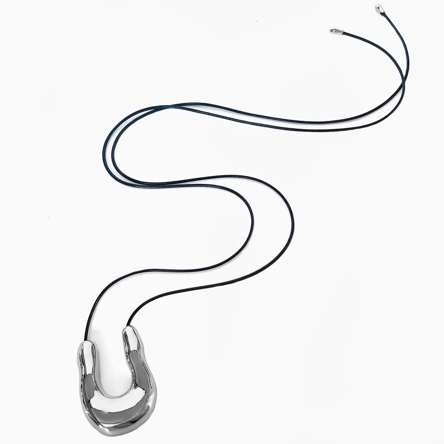 Women U-Shape Horseshoe Pendant Necklace