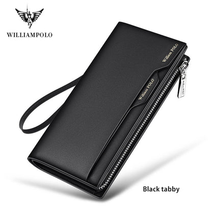 Men's Leather Handbag  Multifunctional Long Card Holder