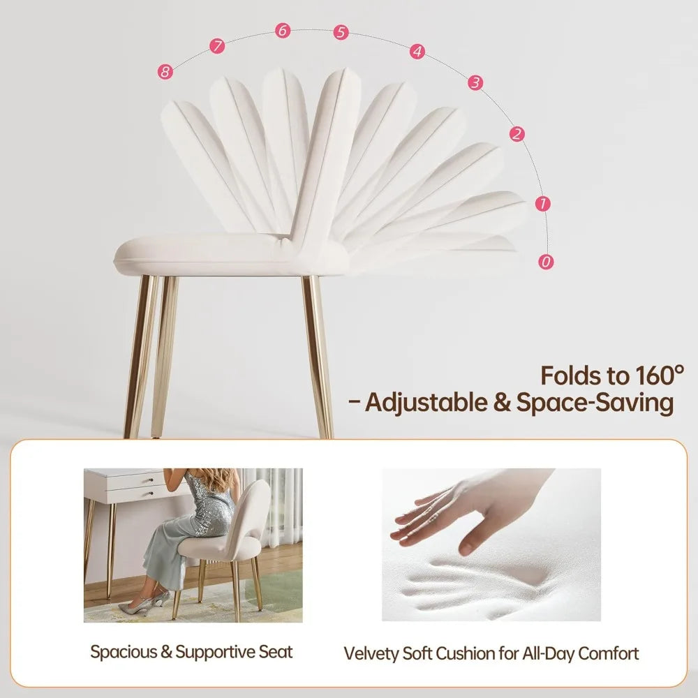 Glam Vanity Set with Lighted Mirror