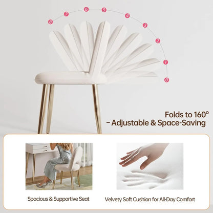 Glam Vanity Set with Lighted Mirror