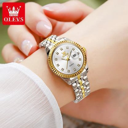 Diamond Couple Watches Set