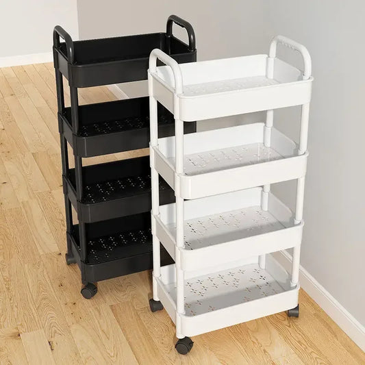 Étagère à roulettes multicouche pour cuisine et chambre à coucher