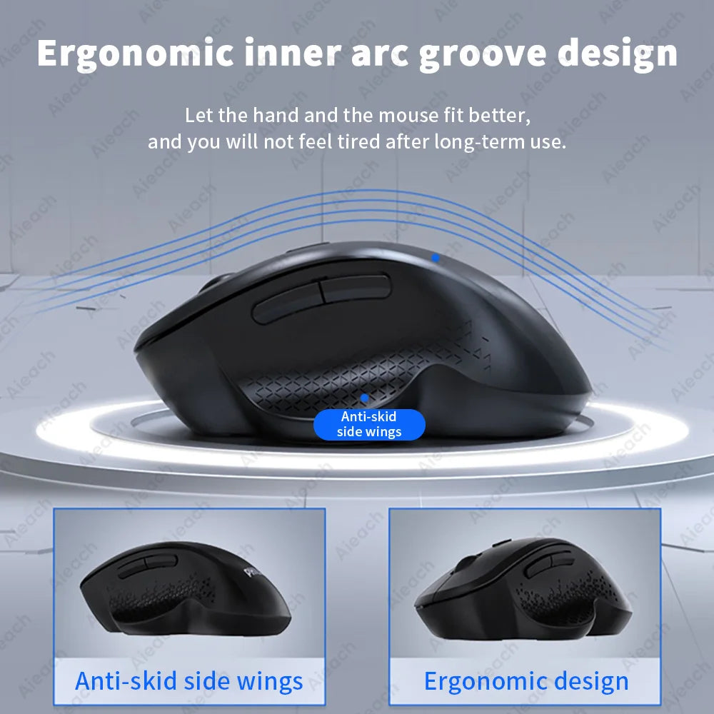 Souris Bluetooth sans fil ergonomique rechargeable