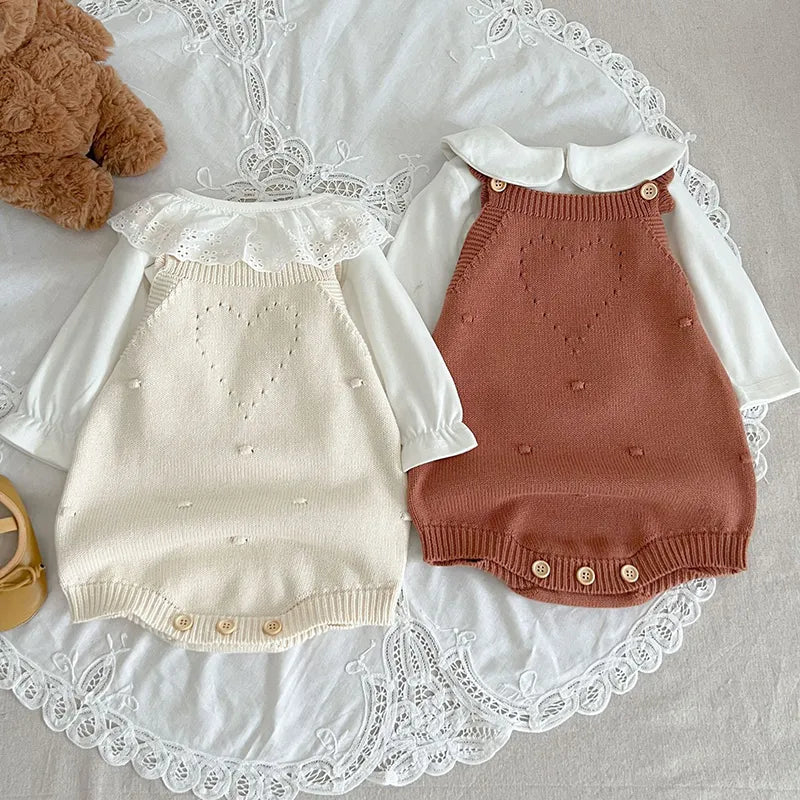 Breathable Knitted Sleeveless Romper Newborn Baby