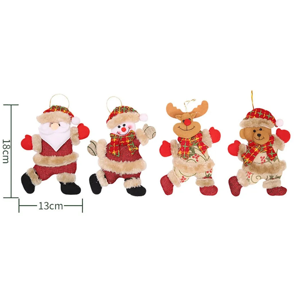 Cheerful Cartoon Christmas Pendants Festive Decor for Home