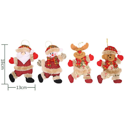 Cheerful Cartoon Christmas Pendants Festive Decor for Home