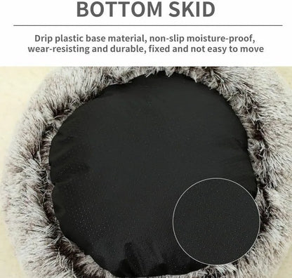 Soft Plush Pet Bed with Cover Round - Pet Mattress