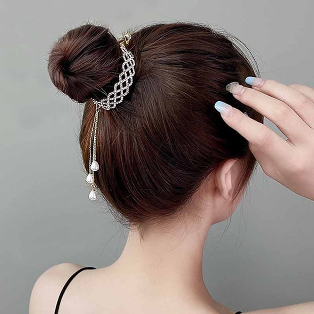 Korean Pearl Tassel Hair Claw