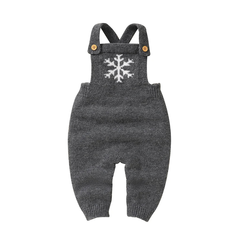 Barboteuse bébé en tricot flocon de neige pour 0-18 mois