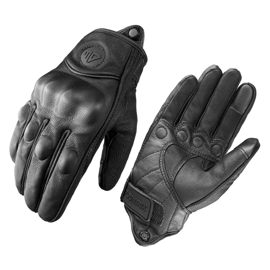 Motorcycle Leather Gloves - Winter Protection