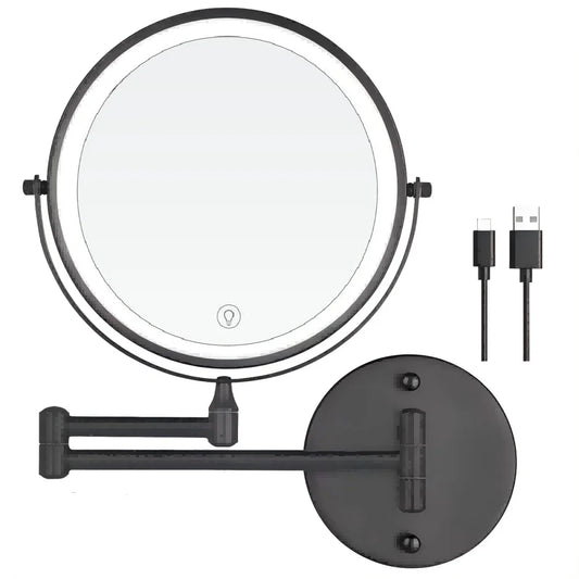Silver Wall Mounted Makeup Mirror