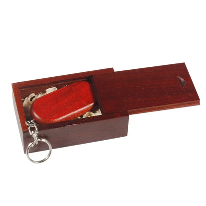 Wooden/Bamboo USB 2.0 Flash Drive with Keychain - 4GB to 128GB