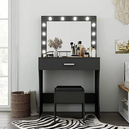 Ember Interiors Modern White Painted Vanity Table