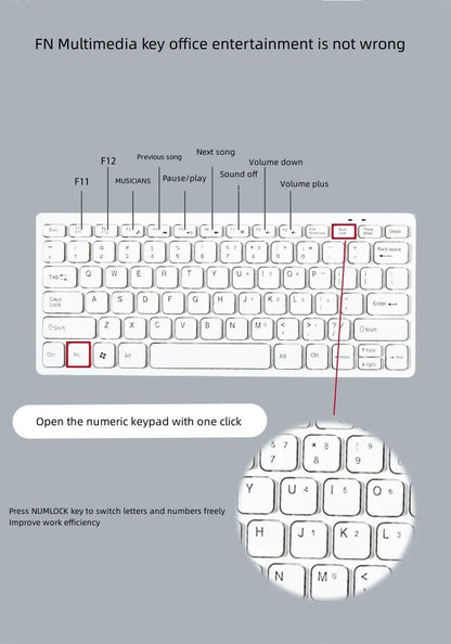 Ultraschlanke Kombination aus Bluetooth-Tastatur und -Maus