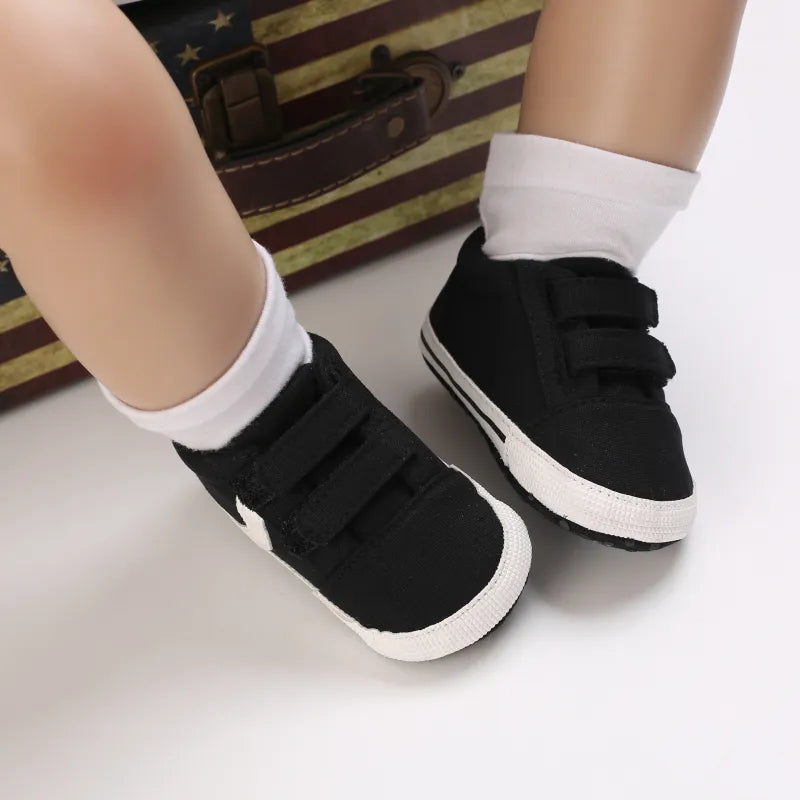 Black Fashion Newborn Casual Cloth Shoes Boys And Girls