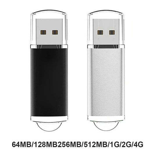 High-Speed Zinc Alloy USB 2.0 Flash Drive - Clear Cap