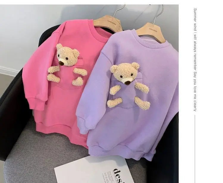 Cartoon Bear Sweatshirt for Kids