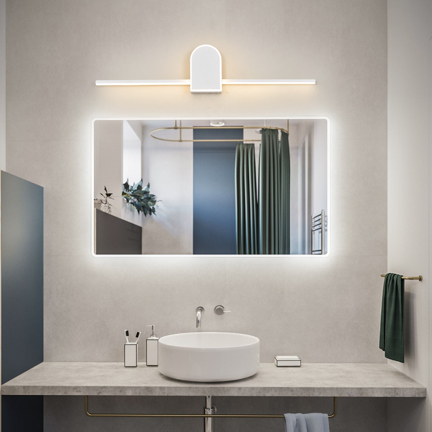 Sleek Nordic LED Mirror Light