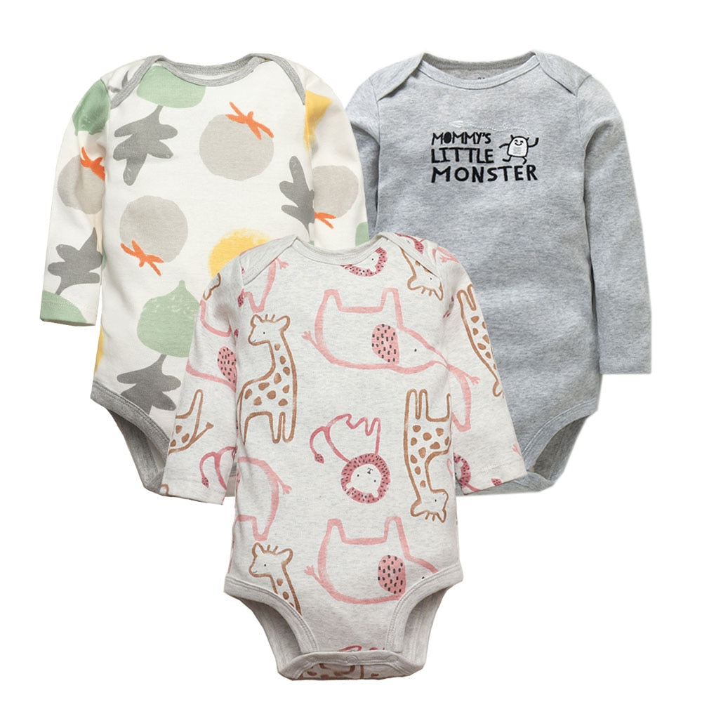 Body bébé printemps automne 100% coton, manches longues