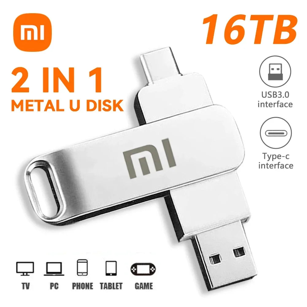 Xiaomi 16 TB USB 3.0-Stick - Hochgeschwindigkeits-SSD-Flash-Laufwerk aus Metall