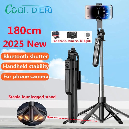 Foldable Wireless Selfie Stick Tripod Monopod with Fill Light