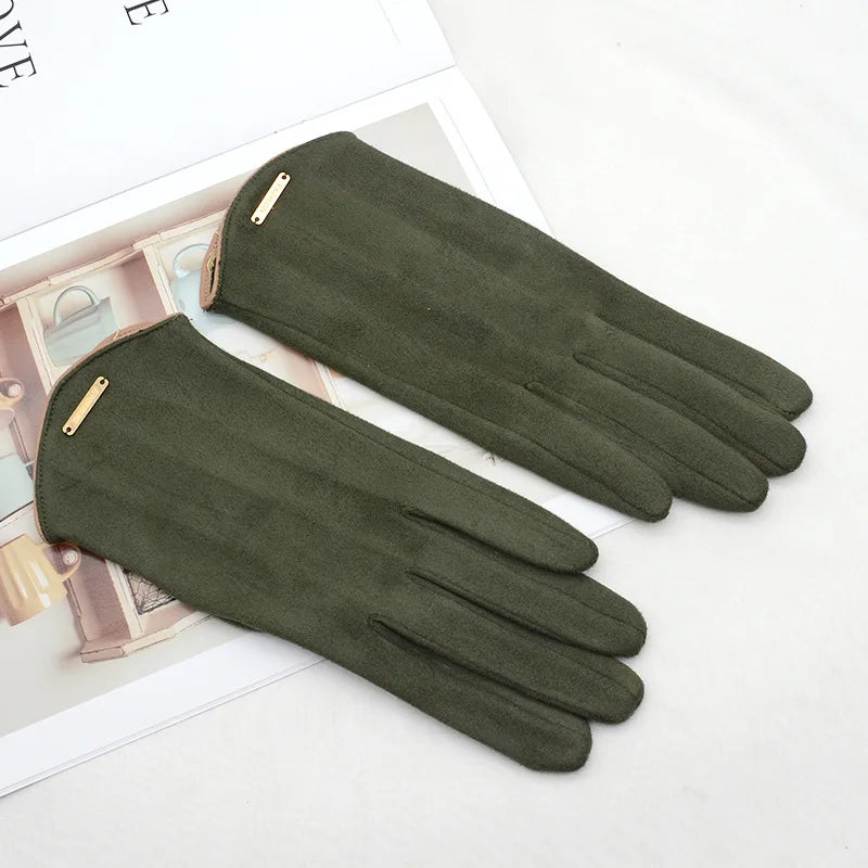 Winter Suede Touchscreen Gloves - Padded