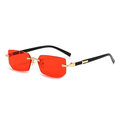 Rimless Women's Sunglasses for Traveling Oculos
