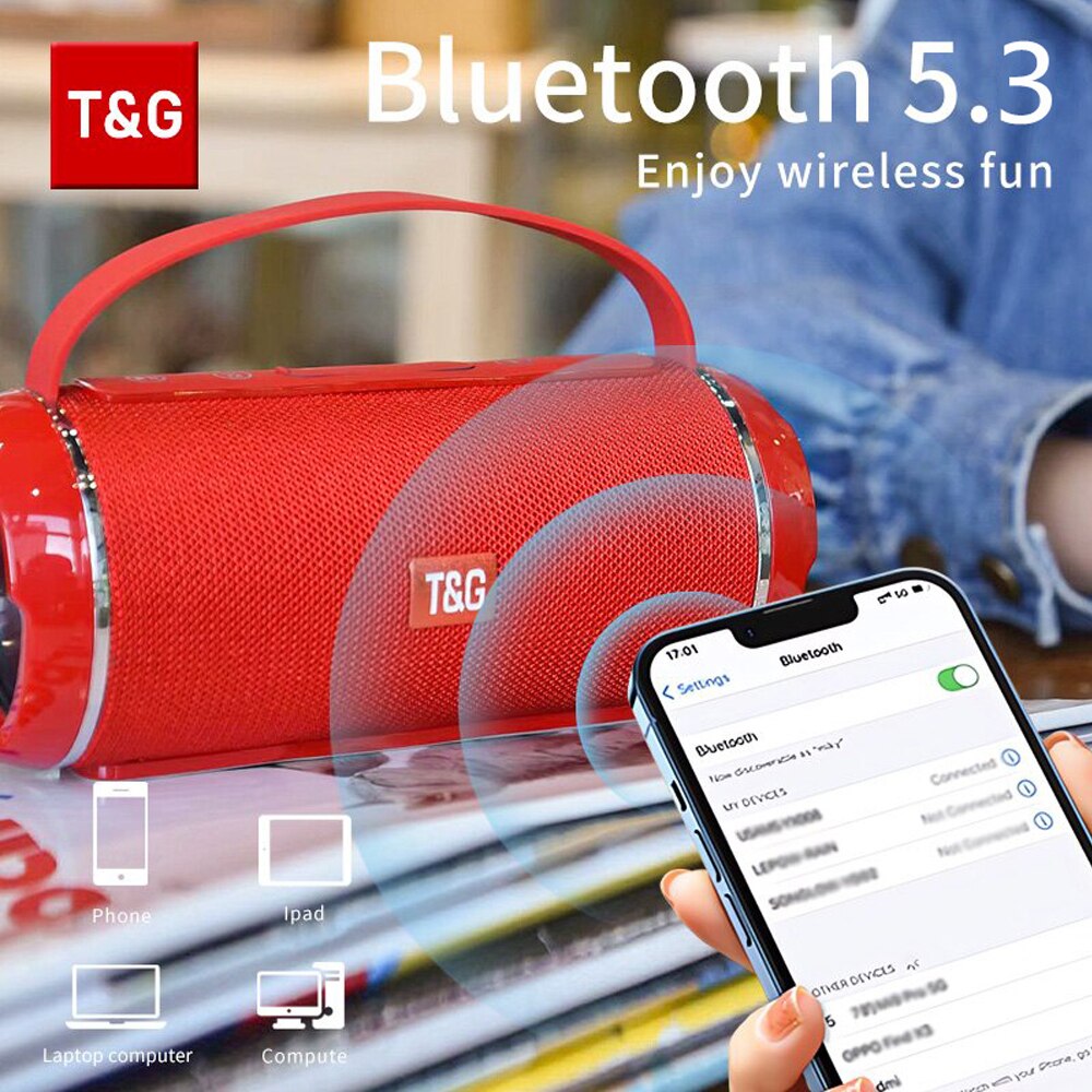 Haut-parleur Bluetooth TG116c TWS, boîtier puissant sans fil, Portable