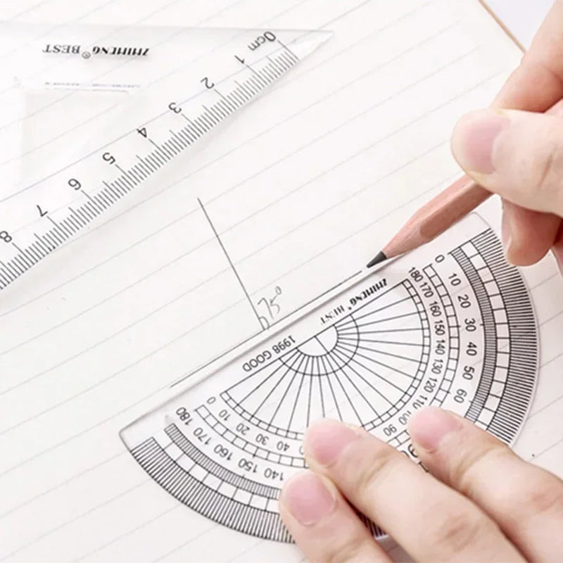 1 Pc Transparent Plastic Ruler