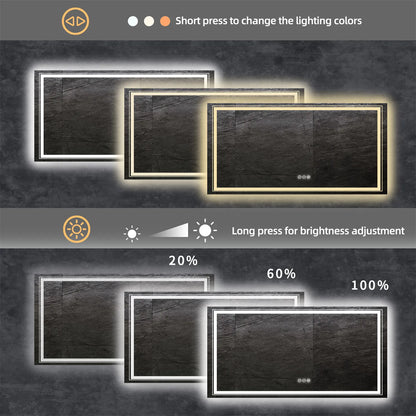 Miroir de courtoisie LED - Intensité variable