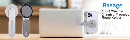Magnetic Phone Laptop Side Mount Stand Holder