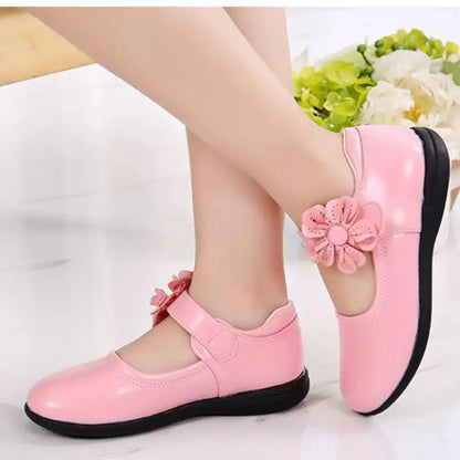 Girl's Leather School Shoes