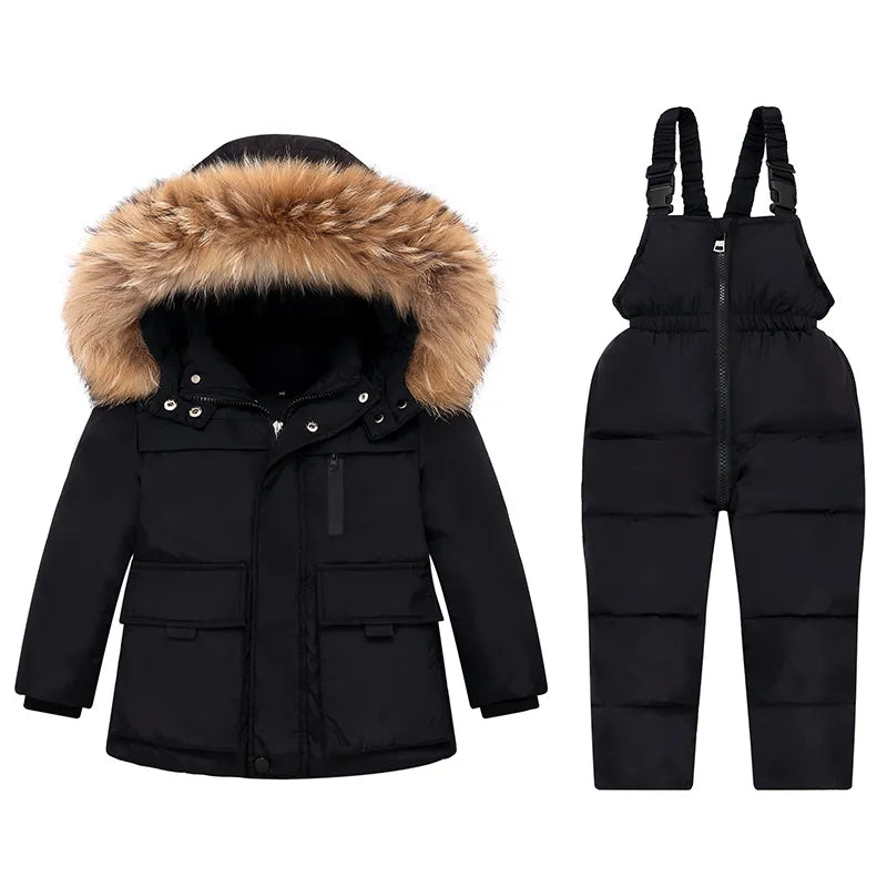 Boy Baby Overalls Winter Down Jacket