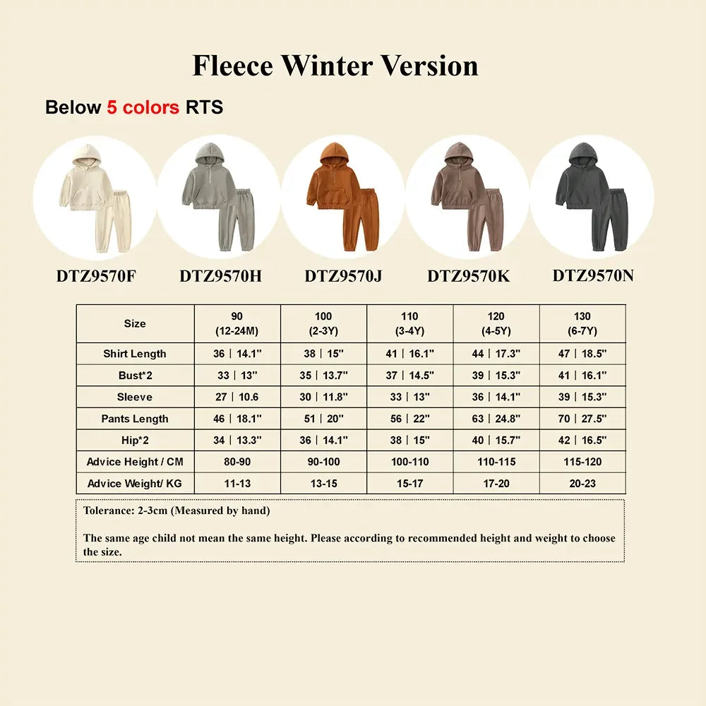 Toddler Winter Clothing with Plush Hooded Sweater