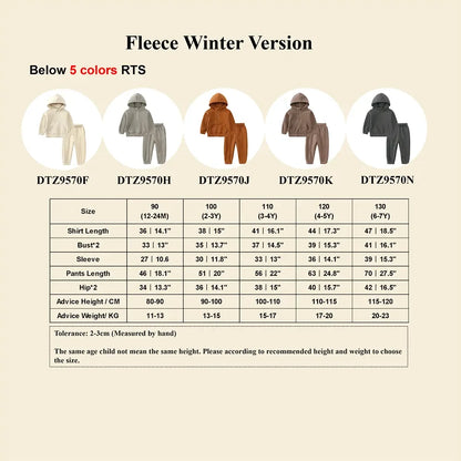 Toddler Winter Clothing with Plush Hooded Sweater