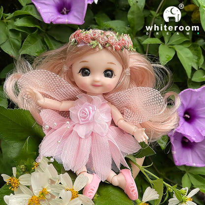 16 cm große Blumenfee-BJD-Puppe – bunte Kleidung