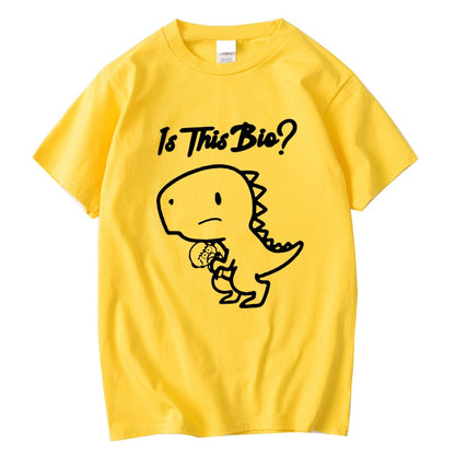 Quality Cotton Dinosaur Print Men's T-shirt