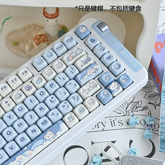 Lila Anime-Katze-Kirsch-Tastenkappen 🐱🎮