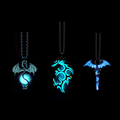 Collier Dragon Lumineux Lumineux - Fluorescence Nocturne 