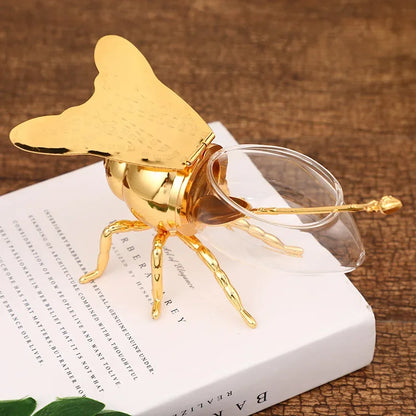 Elegant Bee Sculpted Sugar Bowl