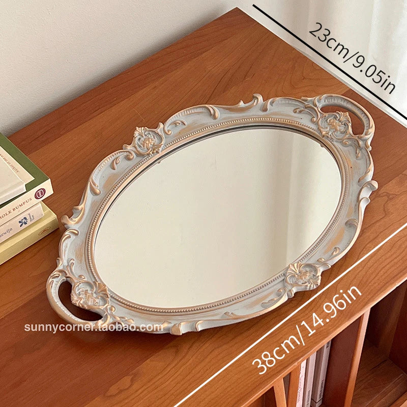 Retro Plastic Mirror Tray